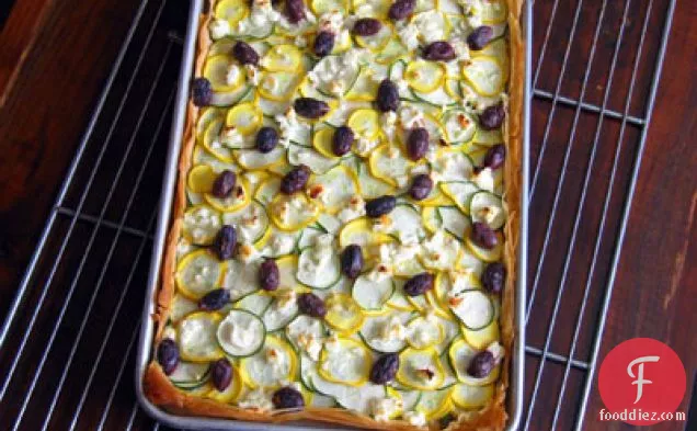 Squash Tart with Herbs and Feta