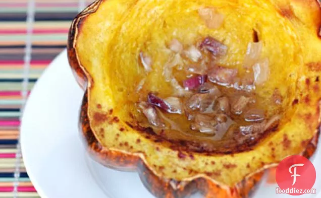 Simple Roasted Acorn Squash With Shallots