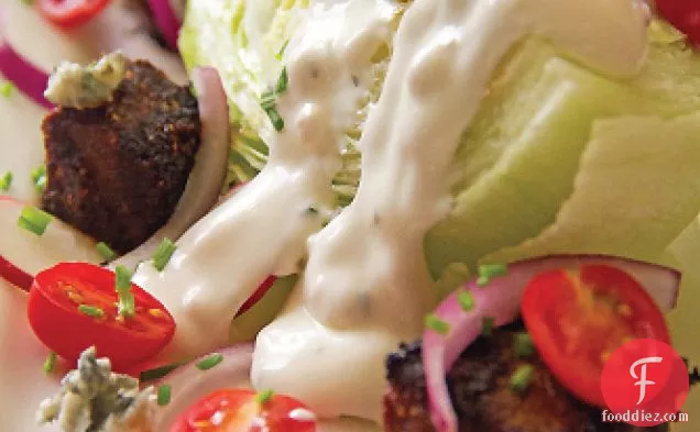Steakhouse Wedge Salad with Blackened Flatiron ‘Croutons’