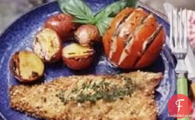 Trout with Almond-Herb Crust
