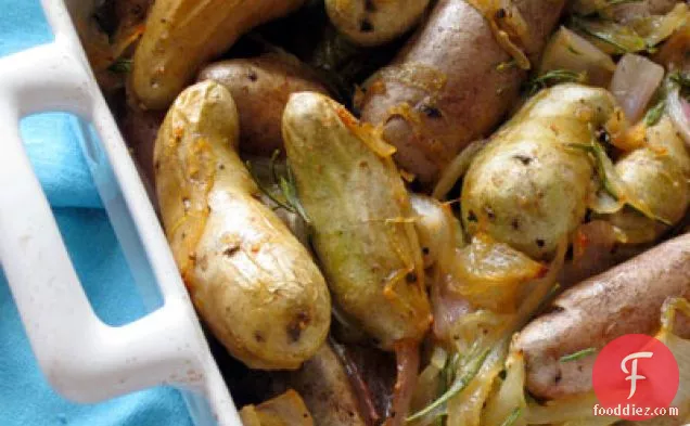 Braised Potatoes with Rosemary and Shallots