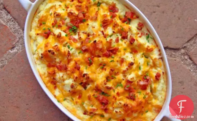 Mashed Potatoes with Bacon & Cheddar