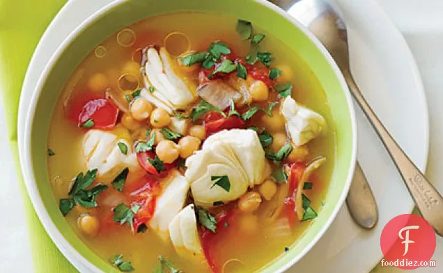 Halibut and Chickpea Soup