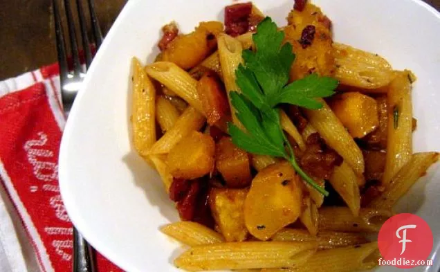 Penne With Acorn Squash And Pancetta