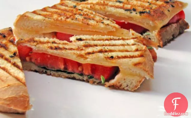 Tomato and Basil Grilled Gouda Sandwich