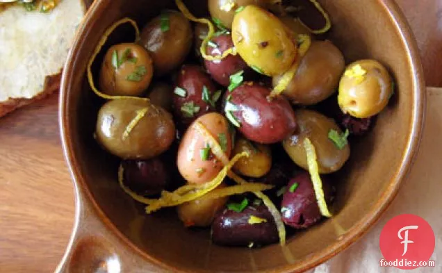 Marinated Olives with Lemon and Oregano