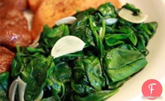 Quick and Easy Sauteed Spinach