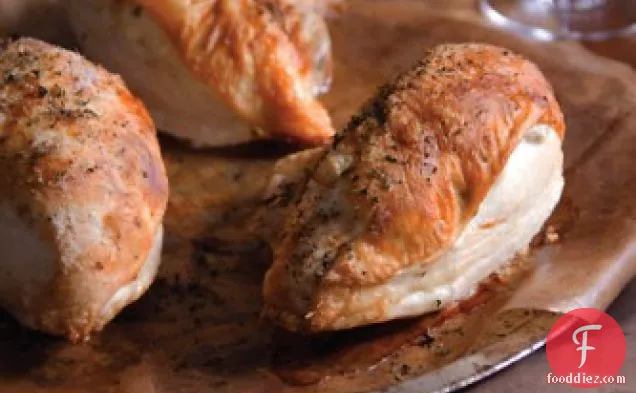 Lazy Roast Chicken Breasts Stuffed with Goat Cheese