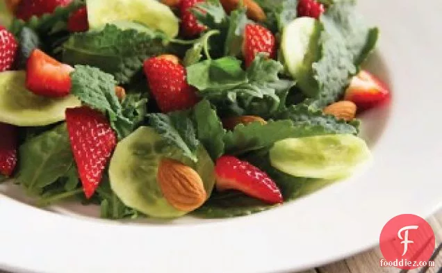 Baby Kale Strawberry Salad- From My Garden to My Plate