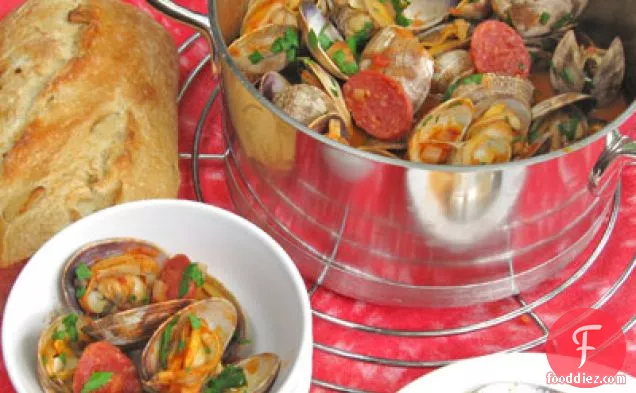 Spicy Clams with Abruzzese Sausage