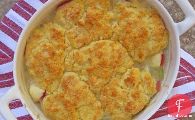 Turkey Apple Pot Pie with Cheddar Biscuit Crust