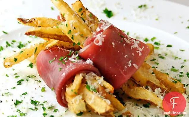 Prosciutto-Wrapped Truffle Fries