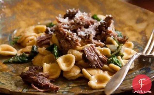 Cabernet Braised Short Ribs with Swiss Chard and Orecchiette