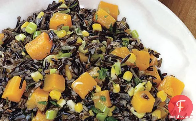 Wild Rice With Butternut Squash, Leeks, And Corn