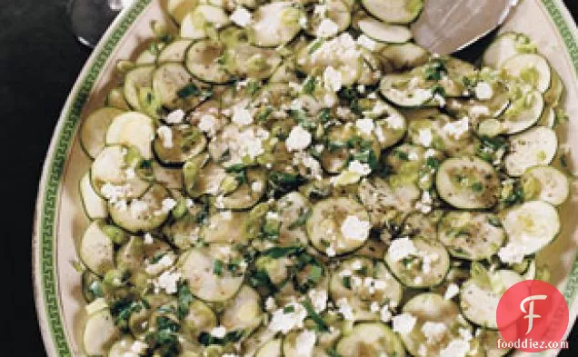 Zucchini Carpaccio With Homemade Ricotta Cheese