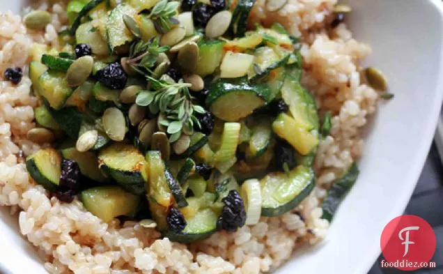 Brown Rice, Courgettes And Lemon Thyme