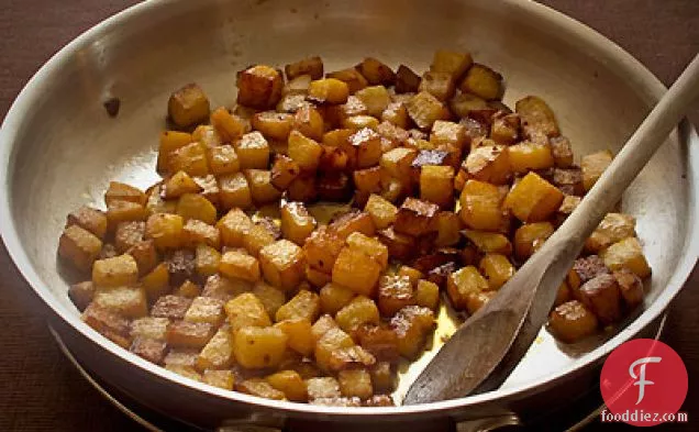 Rutabaga Homefries with Chilies, Mint & Maple