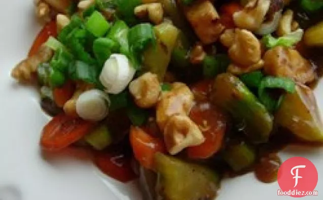 चिकन हनी नट स्टिर फ्राई