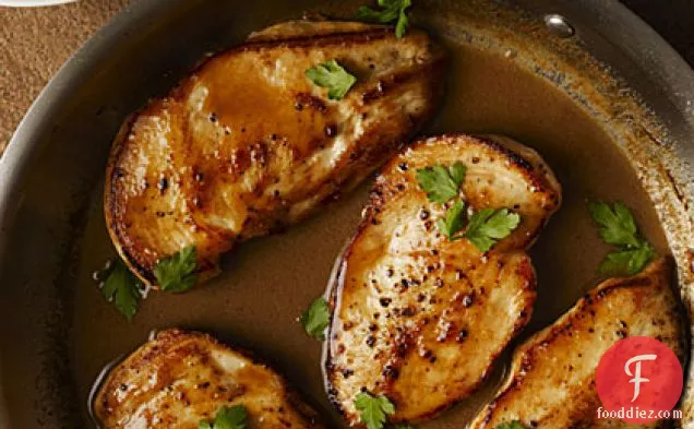 Cider-Glazed Chicken with Browned Butter-Pecan Rice