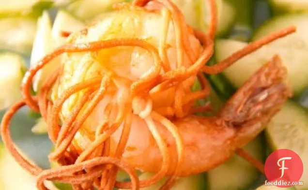 Fried Udon-Wrapped Shrimp