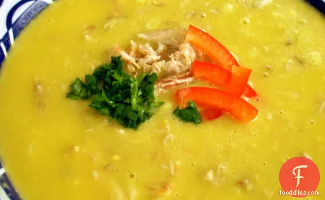 Summer Sweet Corn Soup With Crab