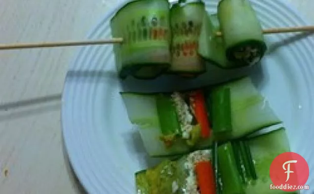 Mini Cucumber Sushi Rolls