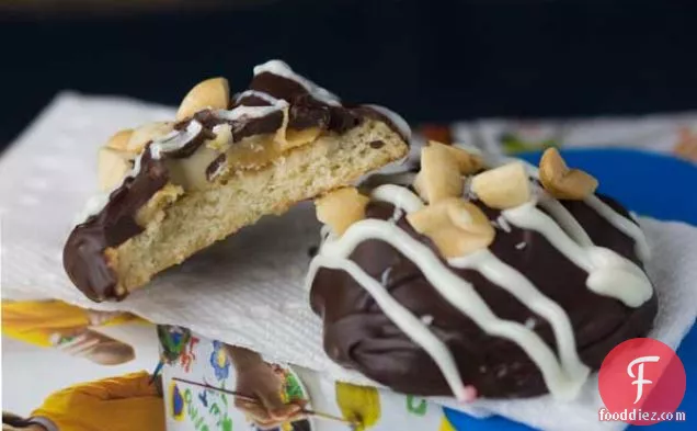 Caramel Topped Girl Scout Cookie Trefoils