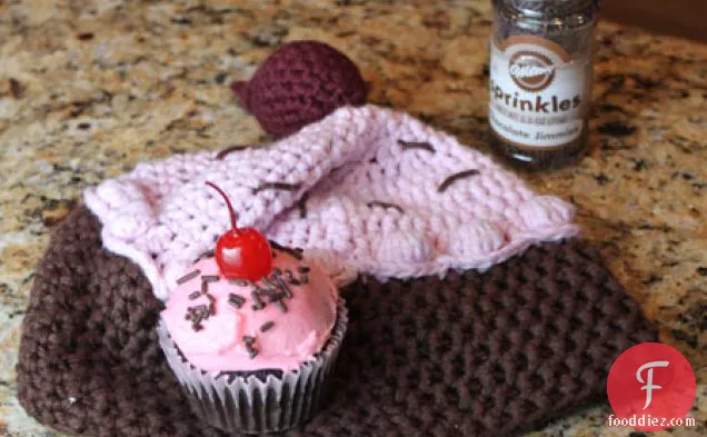 Dutch Chocolate Cupcakes with Pink Frosting