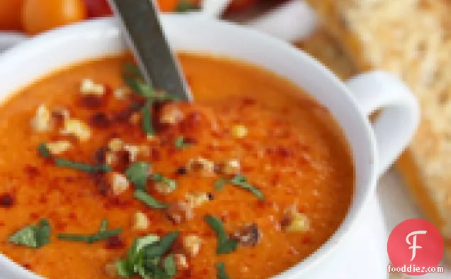 Roasted Sweet Corn And Tomato Soup