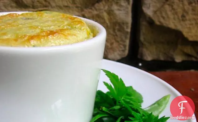 Sweet Corn And White Cheddar Soufflé, With Herbs And Chili