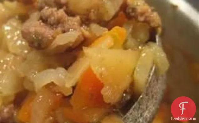 अबालोस-शैली हैमबर्गर सूप (पिकाडिलो फिलिपिनो)