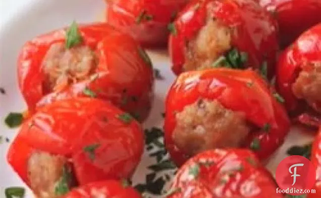 Sausage-Stuffed Cherry Pepper Poppers
