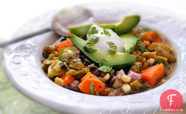 Roasted Hatch Chile Stew Recipe With Sweet Potato, Corn And Lime