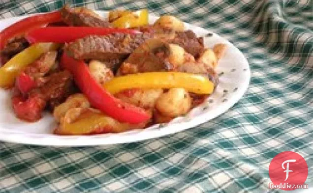 Aussie Beef and Peppers with Gnocchi