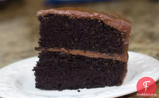 Chocolate Mayonnaise Cake with Sour Cream Frosting