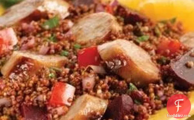 Inca Red Quinoa Salad with Sweet Apple Chicken Sausage