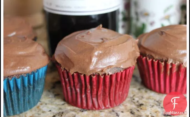 Red Wine Chocolate Cupcakes