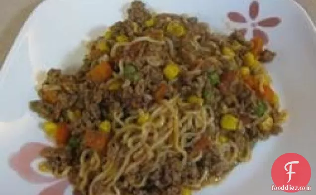 Ground Beef Curly Noodle