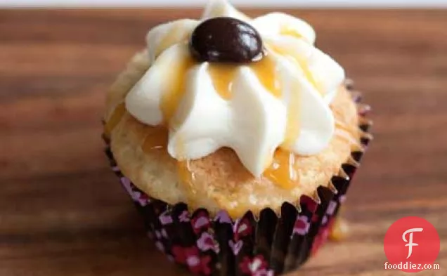 White Chocolate Caramel Latte Cupcakes for National Chocolate Caramel Day