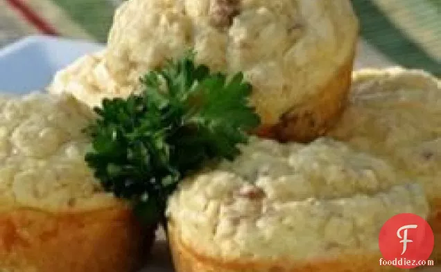Savory Sausage, Cheese and Oat Muffins