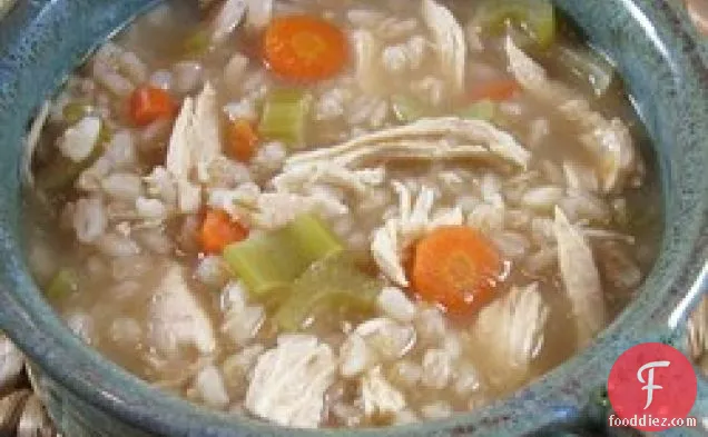 जौ सूप के साथ चिकन