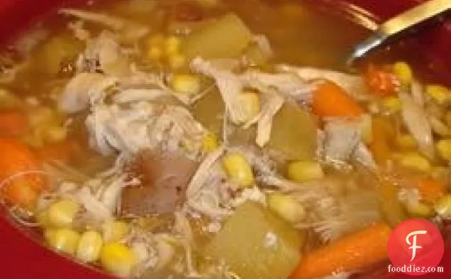 बचे हुए रोस्ट चिकन सूप