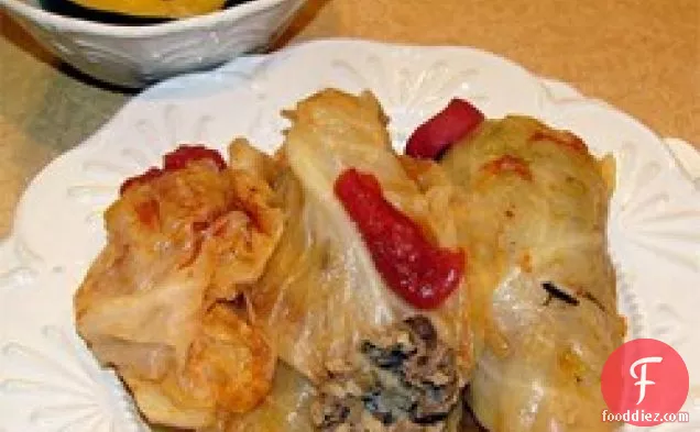 Lamb & Rice Stuffed Cabbage Rolls
