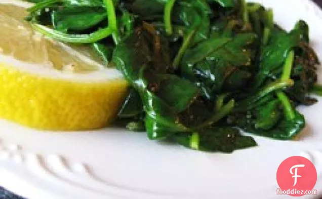 Buttery Lemon Spinach