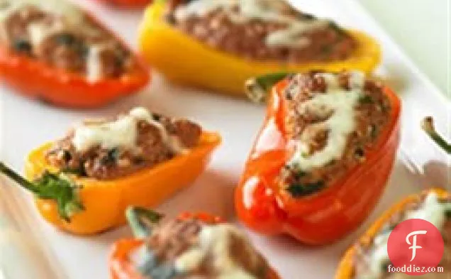 Beef and Couscous Stuffed Baby Bell Peppers