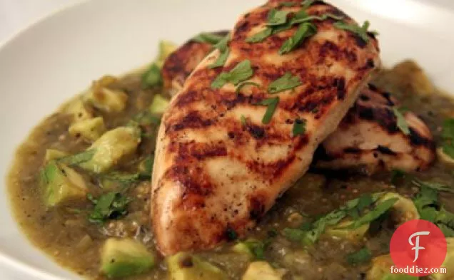 Grilled Chicken With Tomatillo-avocado Sauce