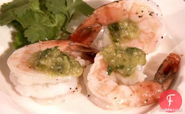 Shrimp Cocktail with Tomatillo-Horseradish Sauce