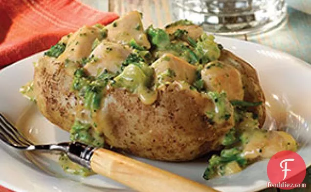 Creamy Chicken Broccoli Stuffed Potato