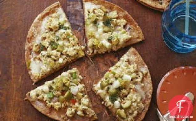 Chicken Or Turkey Quesadillas Suizas (pizzas)