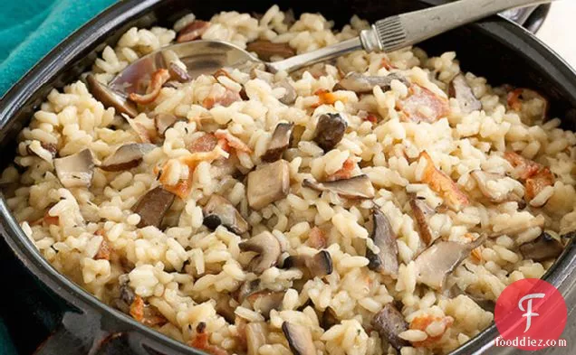 Oven-Baked Mushroom & Bacon Risotto